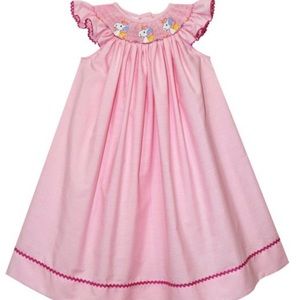 SILLY GOOSE PINK GINGHAM HAND SMOCKED UNICORN DRESS IN SIZE 2